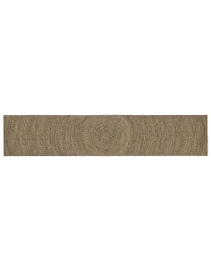 Tappeti per area Naturale e Nero 80 x 400 cm Juta