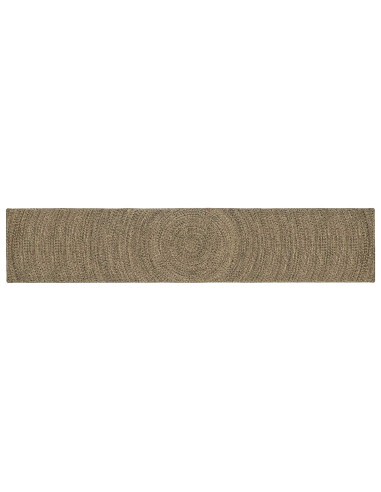Tappeti per area Naturale e Nero 80 x 400 cm Juta