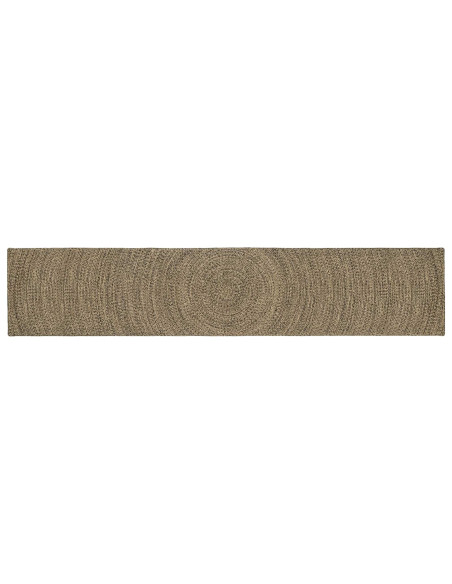 Tappeti per area Naturale e Nero 80 x 400 cm Juta