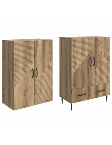 Set di armadi 2 pcs 66 x 34,5 x 95 cm Legno ingegnerizzato