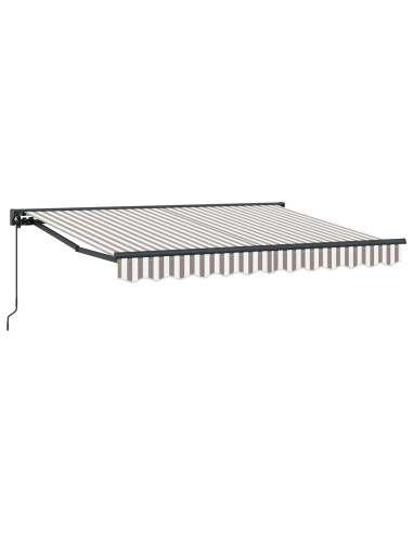 Tenda retrattile manuale Grigio chiaro e bianco 3,5 x 2 m