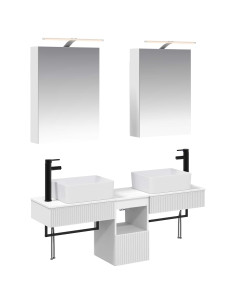 Set di Armadi da Bagno 5 pcs Bianco 50 x 14,5 x 70 cm