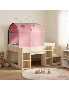Letto con Tunnel 3 pz Rovere Sonoma e Rosa Legno ingegnerizzato