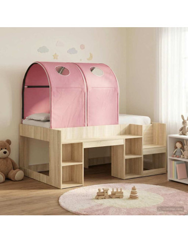 Letto con Tunnel 3 pz Rovere Sonoma e Rosa Legno ingegnerizzato