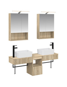 Set di Armadi da Bagno 5 pcs Rovere Sonoma 50 x 14,5 x 70 cm