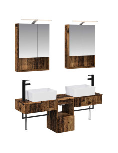 Set di Armadi da Bagno 5 pcs Legno antico 50 x 14,5 x 70 cm