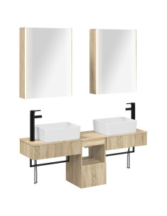 Set di Armadi da Bagno 5 pcs Rovere Sonoma 53 x 15,5 x 70 cm