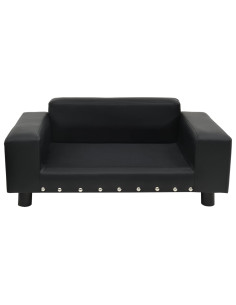 Divano per Cani Nero 81x43x31 cm in Peluche e Similpelle