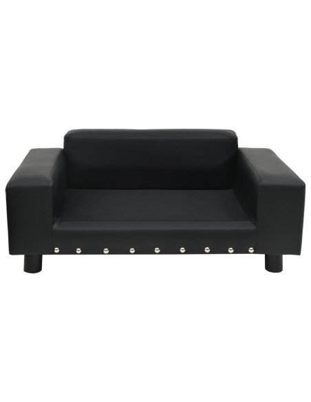 Divano per Cani Nero 81x43x31 cm in Peluche e Similpelle
