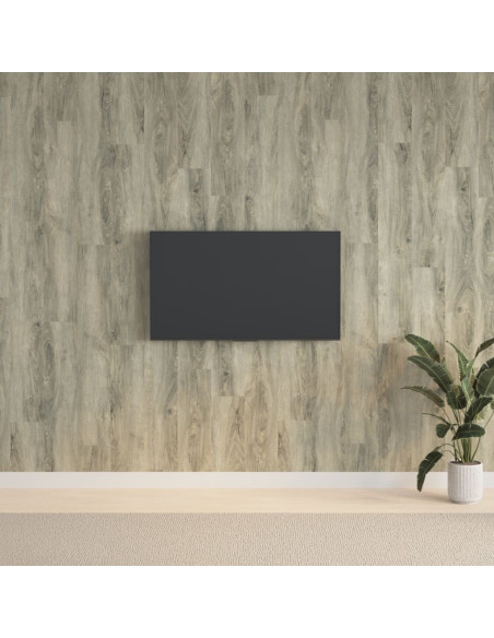 Pannelli da Parete Effetto Legno Grigio PVC 2,06 m²
