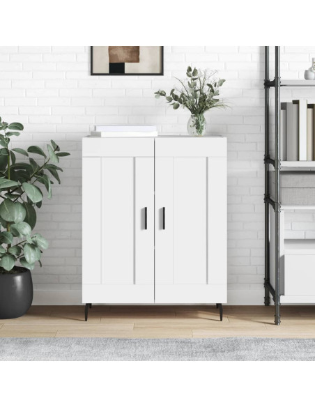 Credenza Bianca 69,5x34x90 cm in Legno Multistrato