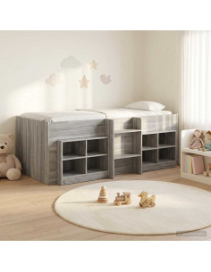 Struttura Letto Loft con Mobile 3 pz Sonoma grigio