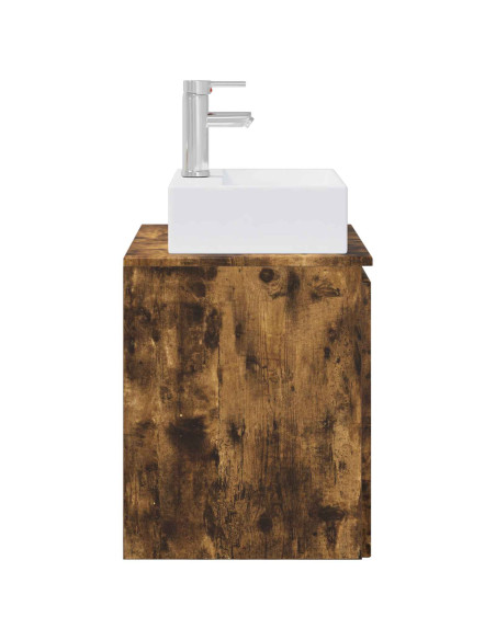Mobile Lavabo da Parete Rovere Fumo 49,5 x 41 x 62,5 cm