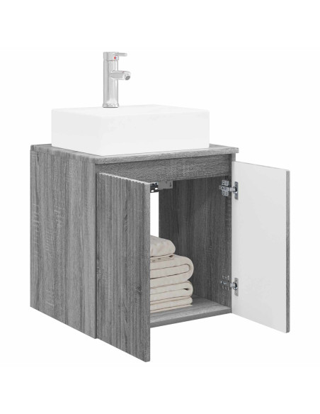 Mobile Lavabo da Parete Sonoma grigio 49,5 x 41 x 62,5 cm
