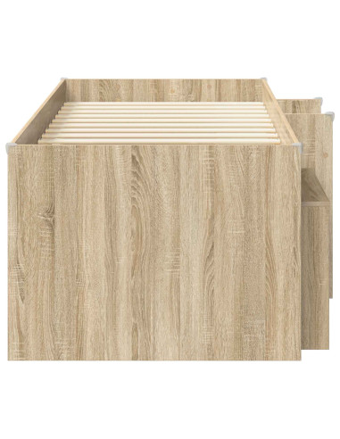 Struttura Letto Loft con Mobile 3 pz Rovere Sonoma