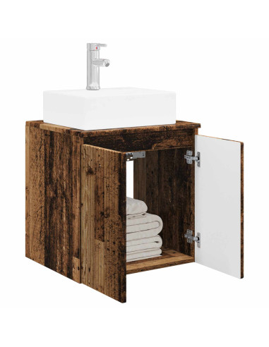 Mobile Lavabo da Parete Legno antico 49,5 x 41 x 62,5 cm