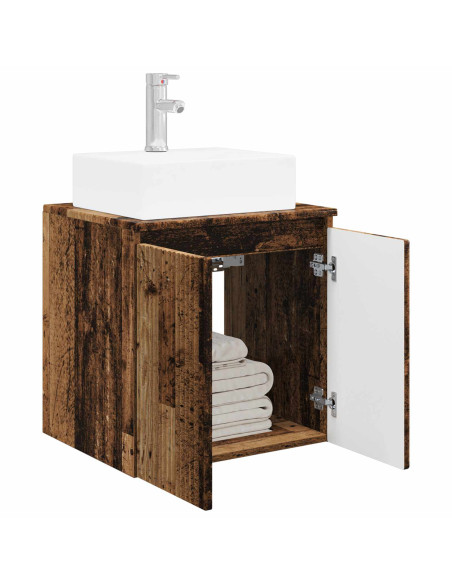 Mobile Lavabo da Parete Legno antico 49,5 x 41 x 62,5 cm