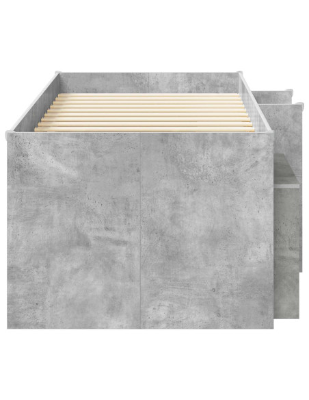 Struttura Letto Loft con Mobile 3 pz Grigio Cemento