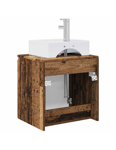 Mobile Lavabo da Parete Legno antico 49,5 x 41 x 62,5 cm