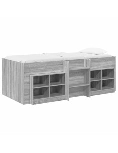 Struttura Letto Loft con Mobile 3 pz Sonoma grigio 2