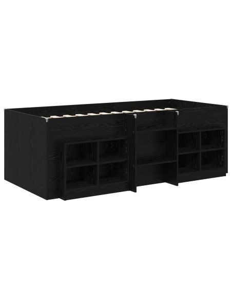 Struttura Letto Loft con Mobile 3 pz Rovere Nero