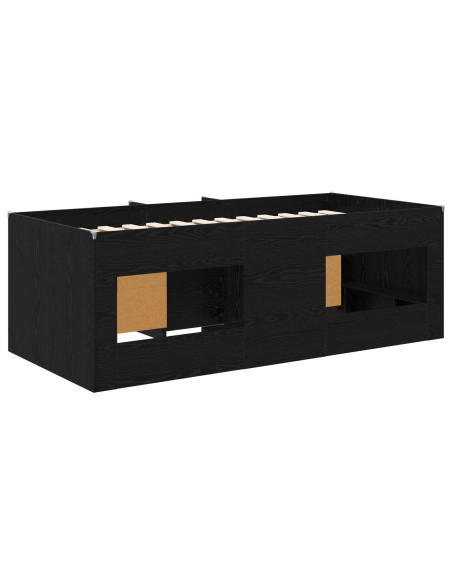 Struttura Letto Loft con Mobile 3 pz Rovere Nero
