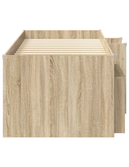 Struttura Letto Loft con Mobile 3 pz Rovere Sonoma