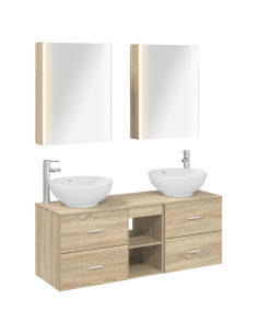 Set di mobili per il bagno 5 pcs Rovere Sonoma