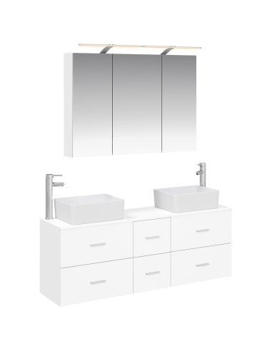 Set di mobili per il bagno 4 pcs Bianco