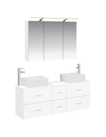 Set di mobili per il bagno 4 pcs Bianco