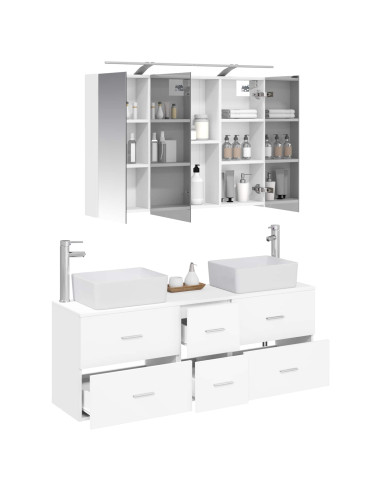 Set di mobili per il bagno 4 pcs Bianco