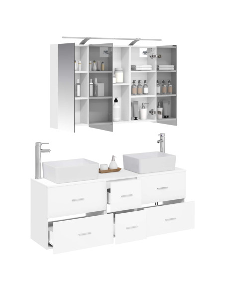 Set di mobili per il bagno 4 pcs Bianco