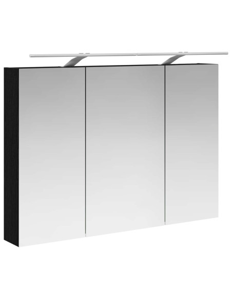 Set di mobili per il bagno 4 pcs Rovere Nero