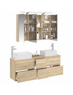 Set di mobili per il bagno 4 pcs Rovere Sonoma 2