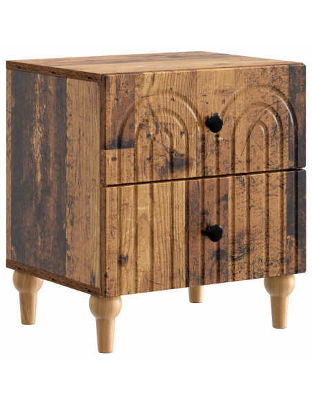 Armadio da Notte 2 pcs Legno antico 43 x 34,5 x 48 cm