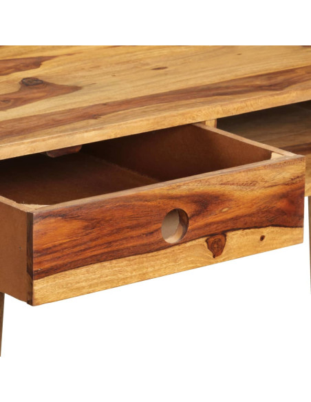 Scrivania in Legno Massello di Acacia 110x55x76 cm