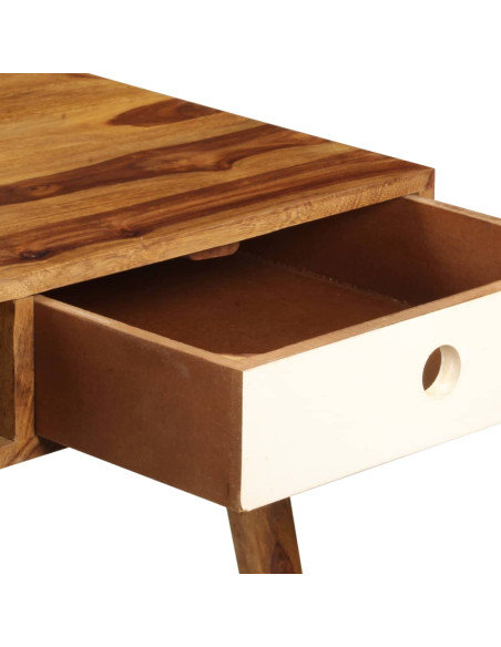 Scrivania in Legno Massello di Acacia 110x55x76 cm