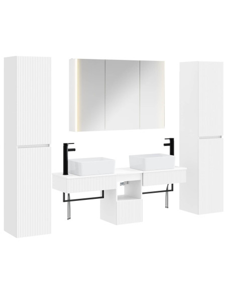 Set di mobili per il bagno 6 pcs Bianco