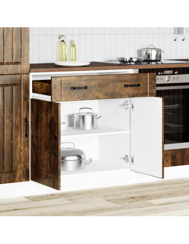 Base da Cucina Lucca Rovere Fumo in Legno Multistrato