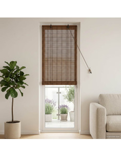 Tenda a rullo Marrone 50 x 220 cm Bambù
