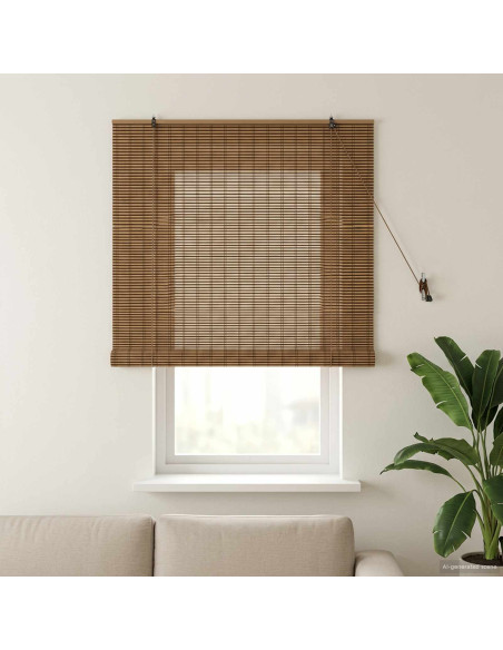 Tenda a rullo Marrone 130 x 160 cm Bambù