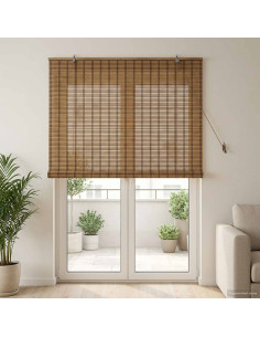 Tenda a rullo Marrone 130 x 220 cm Bambù
