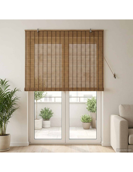 Tenda a rullo Marrone 160 x 220 cm Bambù