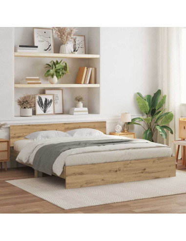 Struttura del letto Rovere artigianale 203 x 185 x 70 cm