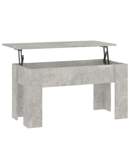 Tavolino Salotto Grigio Cemento 101x49x52 cm Legno Multistrato
