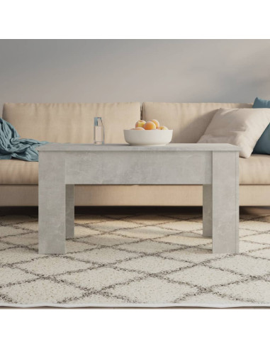 Tavolino Salotto Grigio Cemento 101x49x52 cm Legno Multistrato