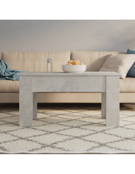Tavolino Salotto Grigio Cemento 101x49x52 cm Legno Multistrato