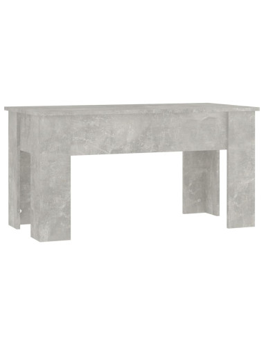 Tavolino Salotto Grigio Cemento 101x49x52 cm Legno Multistrato