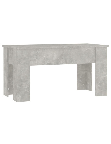 Tavolino Salotto Grigio Cemento 101x49x52 cm Legno Multistrato