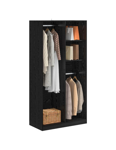 Guardaroba Rovere nero 100 x 50 x 200 cm Legno multistrato